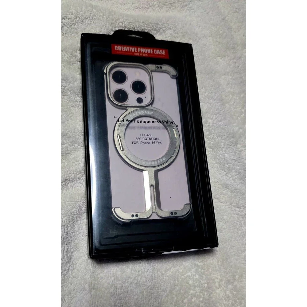 iPhone 16 Pro Max Protective Case Aluminum Metal Frameless Magnetic Phone Case